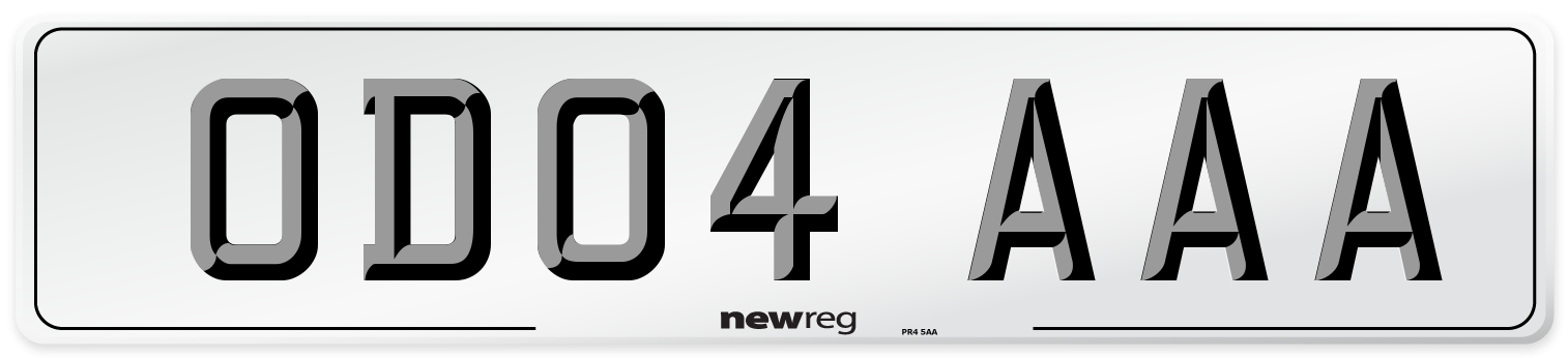 OD04 AAA Number Plate from New Reg
